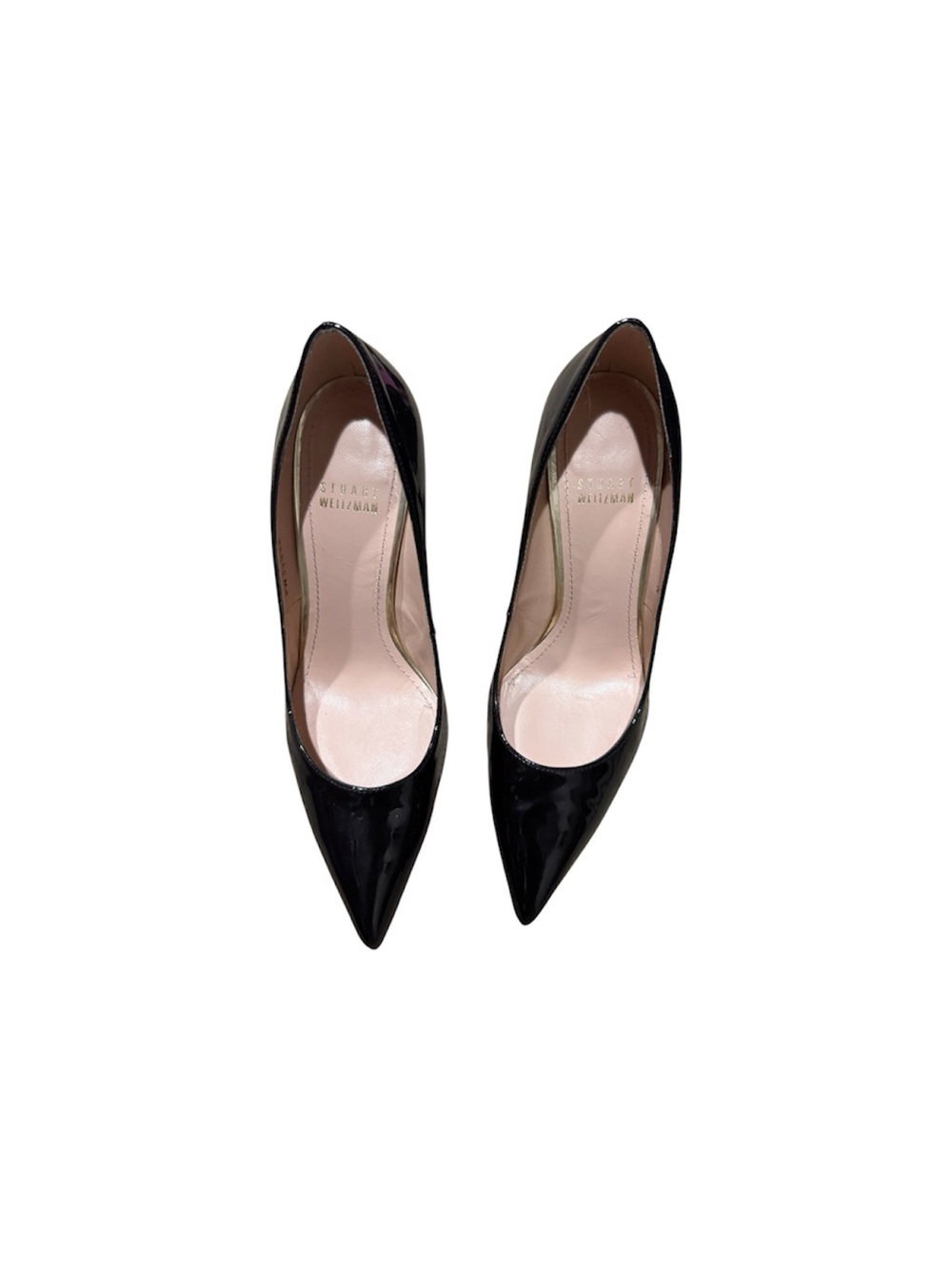 Stuart Weitzman Black Patent Pointed-Toe Pumps - Classic Stiletto